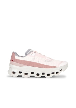 On Cloudmonster Void New Edition Sneaker in Salt & Biscuit - Rose. Size 7.5 (also in 5, 5.5, 6, 6.5, 7, 8, 8.5, 9, 9.5, 10).