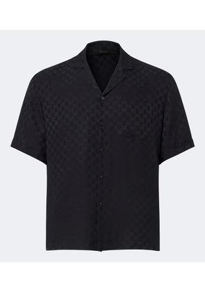 Gucci GG jacquard silk bowling shirt