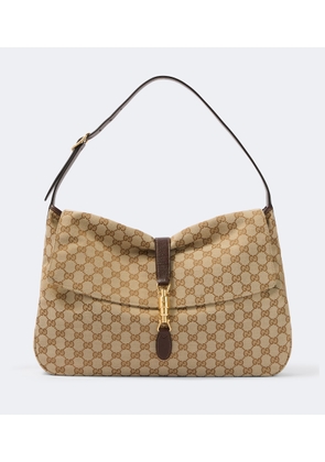 Gucci Jackie Flap Large GG canvas shoulder bag