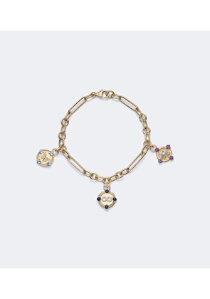 FoundRae Infinite Gratitude, Reverie, and Blossoms 18kt gold bracelet with gemstones