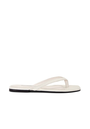 Toteme Naplack Flip Flop in Off White - Ivory. Size 40 (also in 36, 37, 38, 39, 41).