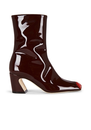 IZIE Highbury Boot in Oxblood Patent & Red - Red. Size 38 (also in 36, 37, 39, 40, 41).