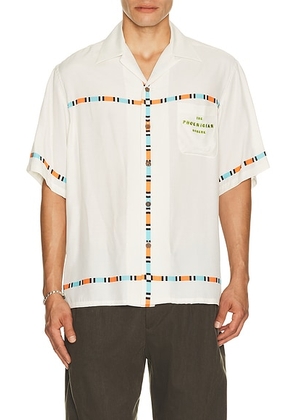 WACKO MARIA The Phoenician Scheme Short Sleeve Hawaiian Shirt Type 1 in White - White. Size S (also in L, M, XL/1X).