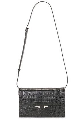 TOM FORD Soft Printed Croc Mini Bag in Black - Black. Size all.
