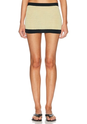 Aya Muse Mirae Skirt in Black & Buttercream - Yellow. Size M (also in XS).