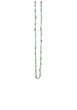 Ossa Faceted Gemstone Crossbody Chain in Aventurine - Green. Size all.