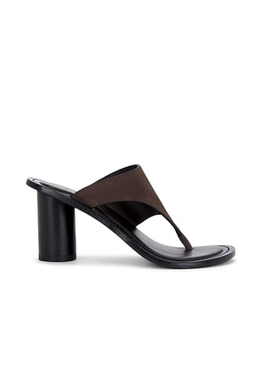 A.EMERY Hardie Heeled Sandal in Liquorice Suede - Brown. Size 39 (also in 36, 37, 38, 40).