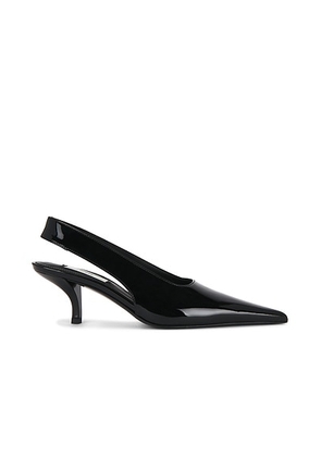 Toteme Classic Patent Slingback Heel in Black - Black. Size 36 (also in 37, 38, 39).