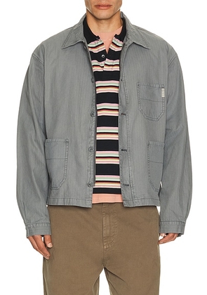 Thisisneverthat Hbt Washed Jacket in Blue - Blue. Size S (also in M, L, XL/1X).