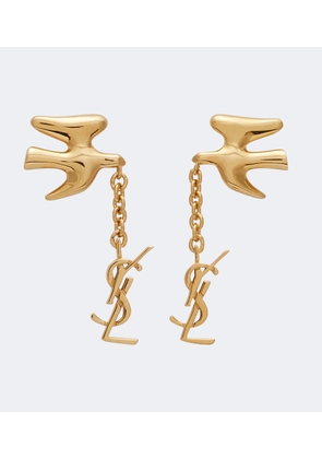 Saint Laurent Cassandre brass earrings