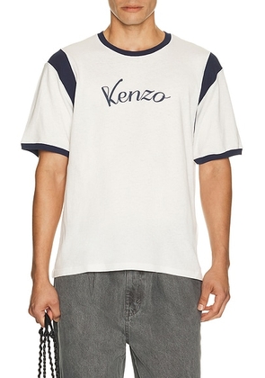 Kenzo Varsity Classic T-Shirt in Off White - White. Size XL/1X (also in L, M, S).