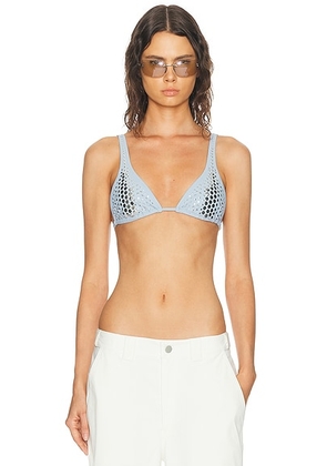 HAELO Studded Bikini Top in Slate - Slate. Size M (also in S, XXS, XS, L).