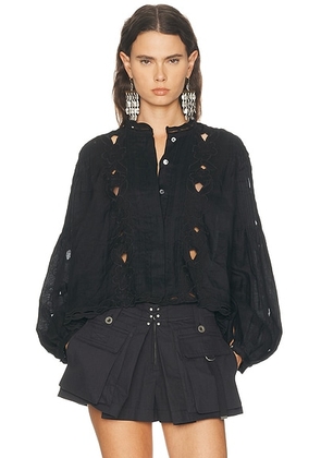 Isabel Marant Rubra Top in Black - Black. Size 34 (also in 38, 36, 40).