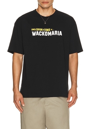 WACKO MARIA Washed Heavy Weight Crew Neck Tee Shirt Type 5 in Black - Black. Size S (also in M, L, XL/1X).