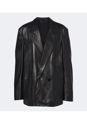 Gucci Double-breasted leather jacket