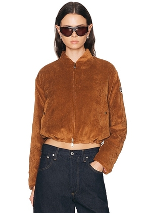 Moncler Blageon Bomber Reversible Jacket in Brown - Brown. Size 1/S (also in 0/XS, 2/M).
