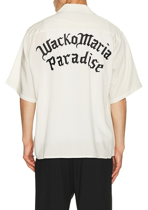 WACKO MARIA 50's Shirt Shortsleeve Type 2 in White - White. Size L (also in S, M, XL/1X).