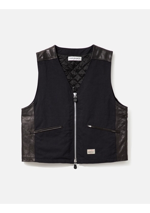 Stussy Leather Trim Padded Vest