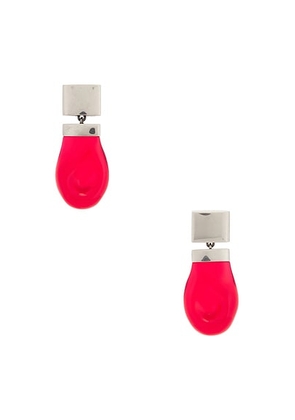 KHAITE Keefe Resin Earrings in Translucent Red - Red. Size all.