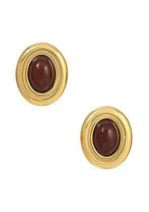 Heaven Mayhem Prize Earrings in Brown & Gold - Brown. Size all.