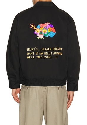 WACKO MARIA Wolf's Head Vietnam Jacket in Black - Black. Size L (also in M, XL/1X).