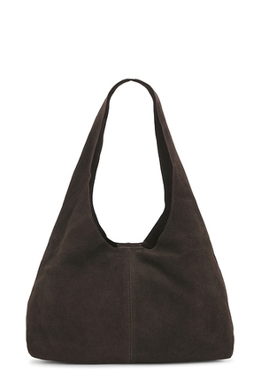 St. Agni Suede Soft Bag in Coffee - Chocolate. Size all.