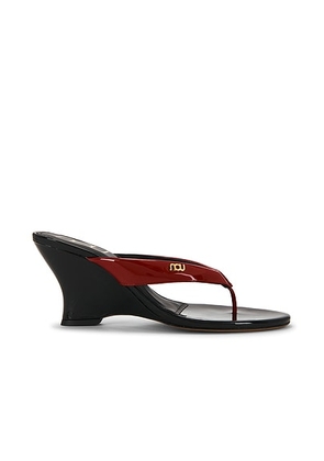 NOU Puff Wedge Sandal in Cola - Red. Size 38 (also in 37).