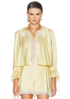 Chloe Lace Blouse in Yellow - Yellow. Size 40 (also in ).