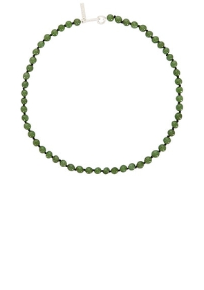SOPHIE BUHAI Tiny Boule Collar Necklace in Jade & Sterling Silver - Green. Size all.