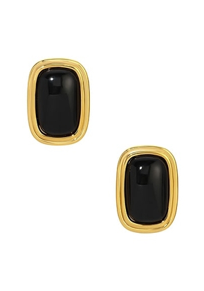 Heaven Mayhem Ribbon Earrings in Black & Gold - Black. Size all.