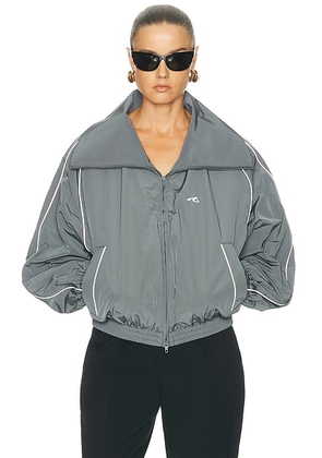 Balenciaga High Collar Track Jacket in Elephant Grey - Grey. Size 40 (also in ).