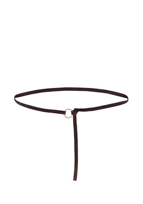 St. Agni Suede Tie Belt in Coffee - Brown. Size all.