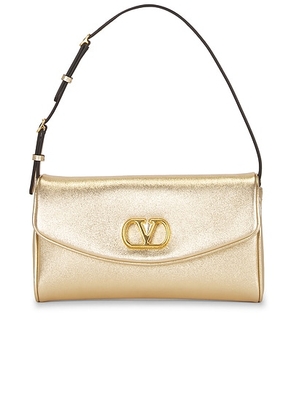 Valentino Garavani Devain Small Shoulder Bag in Mekong - Metallic Gold. Size all.