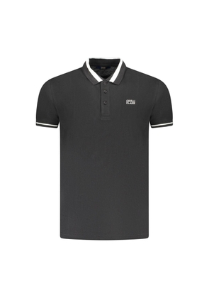 Cavalli Class Black Cotton Men Polo - XL