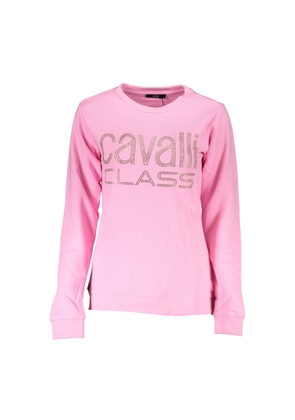 Cavalli Class Pink Cotton Womens Sweatshirt - XS