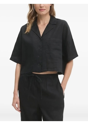 DKNY short-sleeve convertible-collar shirt - Black