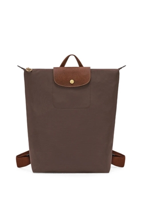 Longchamp medium Le Pliage leather-trim backpack - Brown