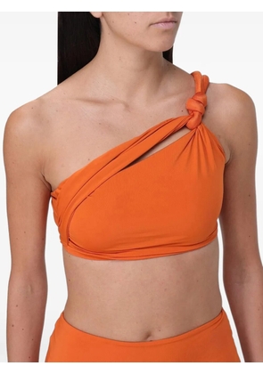 Maygel Coronel knot-detail one-shoulder bikini - Orange