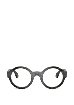 Alain Mikli round-frame marbled glasses - Green