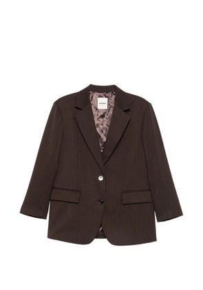SANDRO pinstripe-pattern blazer - Brown