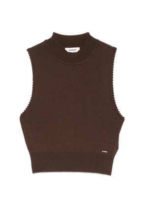 SANDRO mock-neck tank top - Brown