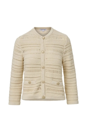 Veronica Beard Bellingham open-knit cardigan - Neutrals