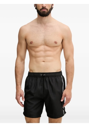 Trussardi logo-print drawstring swim shorts - Black