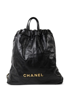 CHANEL Pre-Owned 22 Chanel quilted backpack - Black