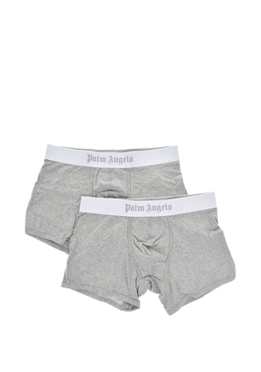 Palm Angels logo-waistband boxers (set of two) - Grey