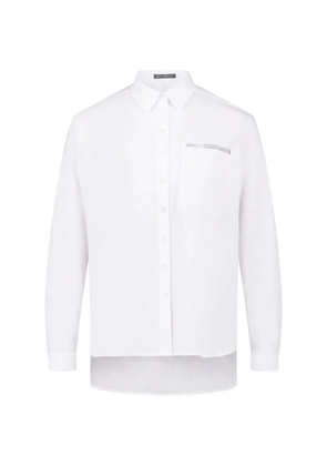 Betty Barclay embellished-pocket high-low shirt - White