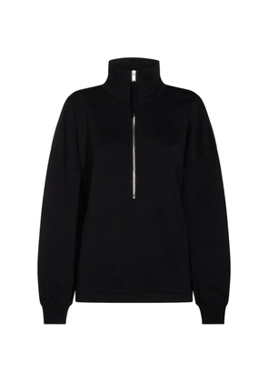 Thom Krom half-zip ruched-sleeve sweater - Black