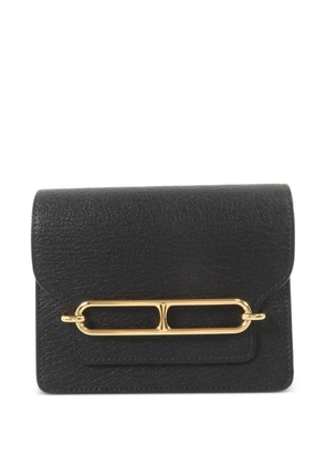 Hermès Pre-Owned Roulis Slim grained wallet - Black