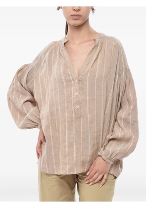 Woolrich striped V-neck blouse - Neutrals