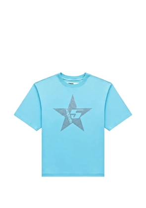 SP5DER rhinestone-embellished star T-shirt - Blue
